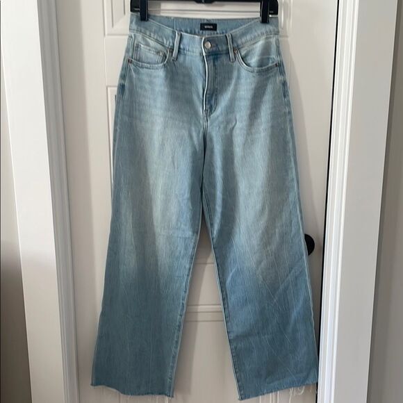 Express  HR Light Blue Wash Wide Leg Jeans - Picture 1 of 6